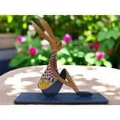 Ahşap Tavşan Ailesi, Tavşan Sofra Sunumu, Çocuk Odası Dekor, Dekoratif Obje 14 - 2