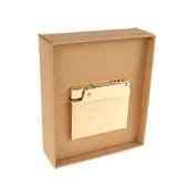 GOLD RENK SANATSAL MOTİF KUTULU GAZLI ÇAKMAK - 3