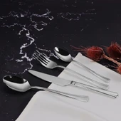 Serenk Paris Çelik Çatal Kaşık Bıçak Takımı 24 Parça, Premium 18/10 Paslanmaz Çelik thumbnail 3