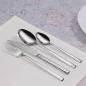 Serenk Barselona Çelik Çatal Kaşık Bıçak Takımı 24 Parça, Premium 18/10 Paslanmaz Çelik thumbnail 3