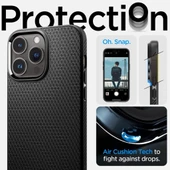 Spigen iPhone 14 Pro Max Kılıf Liquid Air Matte Black - ACS04813 thumbnail 2