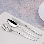 Serenk Milano Çelik Çatal Kaşık Bıçak Takımı 24 Parça, Premium 18/10 Paslanmaz Çelik thumbnail 4