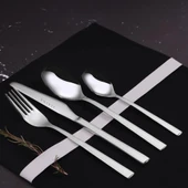 Serenk New York Çelik Çatal Kaşık Bıçak Takımı 24 Parça, Premium 18/10 Paslanmaz Çelik Malzeme thumbnail 4