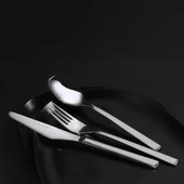 Serenk New York Çelik Çatal Kaşık Bıçak Takımı 18 Parça, Premium 18/10 Paslanmaz Çelik Malzeme thumbnail 4