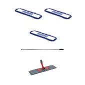 Cod-Ex Orlon Mavi Statik Toz Mop Takımı Seti - 80 Cm. - 3 Adet Mop + Mop Tutucu + Sap - 1 Takım thumbnail 1