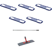 Cod-Ex Orlon Mavi Statik Toz Mop Takımı Seti - 80 Cm. - 5 Adet Mop + Mop Tutucu + Sap - 1 Takım thumbnail 1