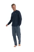 U.S. Polo Assn. Erkek Uzun Kollu Yakası Patlı Pijama Takımı - 1