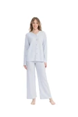 U.S. Polo Assn. Kadın Fitilli Boydan Patlı Pijama Takımı - 5