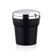 Siyah Renk Araç İçi Küllük Kapaklı ve Işıklı - 1