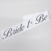 Bride To Be Gümüş Yaldızlı Beyaz Kuşak - 1