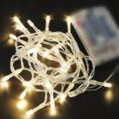 Beyaz Kablolu 3 Metre Gün Işığı Renk Pilli Led Işık 20 Ampül - 1