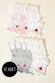 Bayan 12li Kalpli Kısa Konç Çorap Asorti 1 thumbnail 1