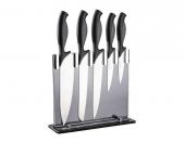 TANTİTONİ 6 PARÇA FÜME AKRİLİK BLOKLU BIÇAK SETİ - 1