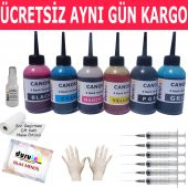 CANON Pixma TS8052 UYUMLU 6X100ML DURUINK MÜREKKEP SETİ 6 RENK - 1