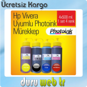 HP 364 GT 5810 5820 UYUMLU 4X500ML DURUINK VIVERA MÜREKKEP SETİ 4 RENK - 1