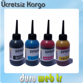 EPSON T0711-T0714 / T0551-T0554 4X100ML MUADİL MÜREKKEP SETİ DURUINK 4 RENK DOLUM thumbnail 2