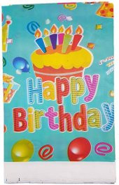 Happy Birthday Yazılı Doğum Günü Partisi Plastik Masa Örtüsü - 1