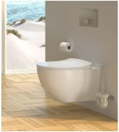 Creavit Free Rim-Off Asma Klozet Beyaz FE322 + Slim İnci Nkp Yavaş Kapaklı - 4
