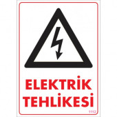 SÖNSAN UYARI LEVHALARI  ELEKTRİK TEHLİKESİ  25 35 CM PVC - 1
