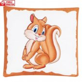 Sevimli Sincap Puf Yastık Sincap Ahşap Doğal Kutulu Kupa Hediye Seti - 3