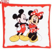 Mickey Mouse Minnie Mouse Biblolu Kalemlik Mickey Minnie Puf Yastık Hediye Seti - 3