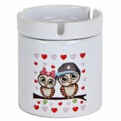 Baykuş Yastık Best Friends Baykuş Kumbara ve Küllük Sevgiliye Hediye Seti - 3