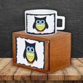 Baykuş Yastık Best Friends Işıklı Biblo Masa Lambası Baykuş Kutulu Kupa Hediye Seti - 3
