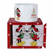 Mickey Mouse Minnie Mouse Ahşap Kutulu Kupa Mickey Minnie Puf Yastık Yılbaşı Hediye Seti - 2