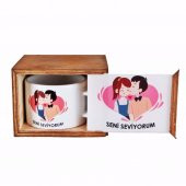 Aşık Baykuşlar Puf Yastık Best Friends Işıklı Biblo Seni Seviyorum Kutulu Kupa Sevgiliye Hediye - 4