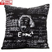 Einstein Puf Yastık Einstein Ahşap Kutulu Kupa Hediye Seti - 3