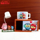 Best Frends Baykuşlar Hediye Seti Baykuş Kupa Aile Baykuş Işıklı Biblo - 1