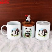 Afacan Panda Biblo Kalemlik Panda Kumbara Panda Kupa Hediye Seti - 1
