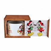 Mickey Mouse Minnie Mouse Ahşap Kutulu Kupa Minnie Mouse Işıklı Biblo Yılbaşı Hediye Seti - 2