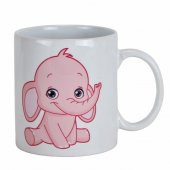 Pembe Fil Işıklı Biblo Masa Gece Lambası Fil Biblolu Kalemlik Fil Kupa Hediye Seti - 3