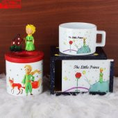 Küçük Prens Ahşap Doğal Kutulu Kupa Pleksi Kapak Küçük Prens Kalemlik Hediye Seti - 1