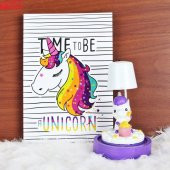 Unicorn Günlük Hatıra Defteri Sevimli Unicorn Işıklı Masa Gece Lambası Biblo Hediye Seti - 1
