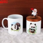 Sevimli Afacan Panda Biblo Kalemlik Panda Kupa Hediye Seti - 1