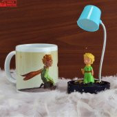 Küçük Prens Işıklı Biblo Masa Gece Lambası Küçük Prens ve Gül Kupa Hediye Seti thumbnail 1