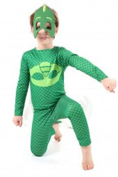 Pijamaskeliler Kertenkele Kostümü Maskeli Pjmasks KertenkeleÇocuk - 1