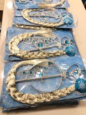 Frozen Elsa Saç Asa Taç Set Takım - 2