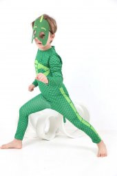 Pijamaskeliler Kertenkele Kostümü Maskeli Pjmasks KertenkeleÇocuk - 2