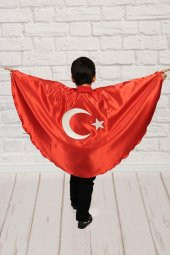 23 NİSAN AY YILDIZLI KIRMIZI PELERİN - 1