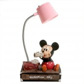 Mickey Mouse Pembe Masa Gece Lambası Işıklı Biblo - 1