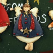 Büyük Boy Polyester Asmalı Melek Figürlü Dörtlü Süs Biblo 3 - 2