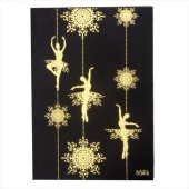 Balerin Siyah Yapraklı Küçük Boy Defter - 1