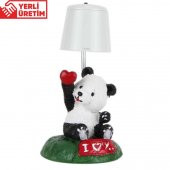 Sevimli Panda Işıklı Biblo Panda Beyaz Masa Lambası - 1