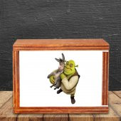 Shrek Ve Eşek Ahşap Doğal Kutulu Kupa - 3