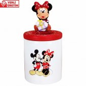 Mickey Mouse Minnie Mouse Biblo Seramik Kalemlik - 1