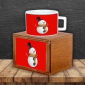 Kardan Adam Ahşap Doğal Kutulu Kupa - 1