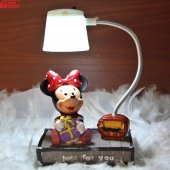 Minnie Mouse Beyaz  Masa Gece Lambası Işıklı Biblo - 2